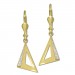 Silberdream GoldDream Ohrhänger Dreieck offen Zirkonia weiß Ohrring 333er Gold GDO5652Y
