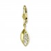 Silberdream GoldDream Ohrhänger Leaf Zirkonia Ohrring 333 Gold Echtschmuck GDO549WY