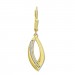 Silberdream GoldDream Ohrhänger Leaf Zirkonia Weiß Ohrring 333er Gold GDO5657Y