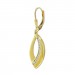 Silberdream GoldDream Ohrhänger Leaf Zirkonia Weiß Ohrring 333er Gold GDO5657Y