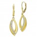 Silberdream GoldDream Ohrhänger Leaf Zirkonia weiß Ohrring 333er Gold GDO5657Y
