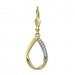 Silberdream GoldDream Ohrhänger Oval Gedreht Zirkonia Weiß Ohrring 333er Gold GDO5656Y