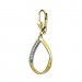 Silberdream GoldDream Ohrhänger Oval Gedreht Zirkonia Weiß Ohrring 333er Gold GDO5656Y