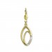 Silberdream GoldDream Ohrhänger Oval Zirkonia Weiß Ohrring 333 Gold Echtschmuck GDO557WY
