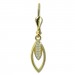 Silberdream GoldDream Ohrhänger Ovale Zirkonia Weiß Ohrring 333er Gold GDO5685Y