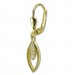 Silberdream GoldDream Ohrhänger Ovale Zirkonia Weiß Ohrring 333er Gold GDO5685Y