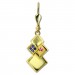 Silberdream GoldDream Ohrhänger Square Zirkonia Blau Pink Ohrring 333er Gold GDO5688Y