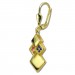 Silberdream GoldDream Ohrhänger Square Zirkonia Blau Pink Ohrring 333er Gold GDO5688Y