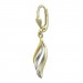 Silberdream GoldDream Ohrhänger Wellen Zirkonia Weiß Ohrring 333 Gold Echtschmuck GDO5163Y
