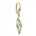 Silberdream GoldDream Ohrhänger Wellen Zirkonia Weiß Ohrring 333 Gold Echtschmuck GDO5163Y