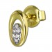 Silberdream GoldDream Ohrstecker Oval Zirkonia Ohrring 333 Gelbgold Echtschmuck GDO5078Y