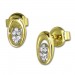 Silberdream GoldDream Ohrstecker Oval Zirkonia Ohrring 333 Gelbgold Echtschmuck GDO5078Y
