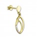 Silberdream GoldDream Ohrstecker Oval Zirkonia Weiß Ohrring 333 Gold Echtschmuck GDO558WY