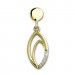 Silberdream GoldDream Ohrstecker Oval Zirkonia Weiß Ohrring 333 Gold Echtschmuck GDO558WY