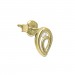 Silberdream GoldDream Ohrstecker Oval Zirkonia Weiß Ohrring 333 Gold Echtschmuck GDO5637Y