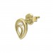 Silberdream GoldDream Ohrstecker Oval Zirkonia Weiß Ohrring 333 Gold Echtschmuck GDO5637Y