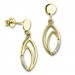 Silberdream GoldDream Ohrstecker Oval Zirkonia weiß Ohrring 333 Gold Echtschmuck GDO558WY