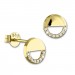 Silberdream GoldDream Ohrstecker Rund Zirkonia weiß Ohrring 333 Gold Echtschmuck GDO560WY