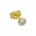 Silberdream GoldDream Ohrstecker Zirkonia 4mm Weiß Ohrring 333 Gelbgold GDO0054Y