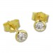 Silberdream GoldDream Ohrstecker Zirkonia 4mm weiß Ohrring 333 Gelbgold GDO0054Y