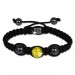 Silberdream Shamballa Armband original Sterlinx mit 1 gelben Glitzerkugel SHS11Y