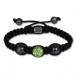Silberdream Shamballa Armband original Sterlinx mit 1 hellgrünen Glitzerkugel SHS11L