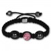 Silberdream Shamballa Armband original Sterlinx mit 1 rosa Glitzerkugel SHS11A