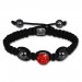 Silberdream Shamballa Armband original Sterlinx mit 1 roten Glitzerkugel SHS11R