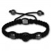 Silberdream Shamballa Armband original Sterlinx mit 1 schwarzen Glitzerkugel SHS11S