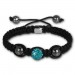 Silberdream Shamballa Armband original Sterlinx mit 1 türkisen Glitzerkugel SHS11T