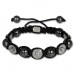 Silberdream Shamballa Armband original Sterlinx mit 5 Edelstahl Kugel-Fassungen SHA51