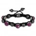 Silberdream Shamballa Armband original Sterlinx mit 5 lila Glitzerkugeln SHS51V