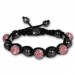 Silberdream Shamballa Armband original Sterlinx mit 5 rosa Glitzerkugeln SHS51A