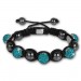 Silberdream Shamballa Armband original Sterlinx mit 5 türkis Glitzerkugeln SHS51T