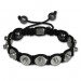 Silberdream Shamballa Armband original Sterlinx mit 9 Edelstahl Kugel-Fassungen SHA90