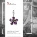 Silberdream SilberDream 925 Charm Blume Lila Armband Ketten Anhänger FC4116