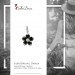 Silberdream SilberDream 925 Charm Blume Schwarz Armband Ketten Anhänger FC4115