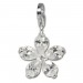 Silberdream SilberDream 925 Charm Blume weiß Armband Ketten Anhänger FC4117
