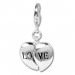 Silberdream SilberDream 925 Charm Herz LOVE Armband Anhänger Silber FC3008