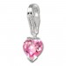 Silberdream SilberDream 925 Charm Herzchen pink Armband Anhänger FC208P