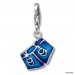 Silberdream SilberDream 925 Charm Jeans Shorts Blau Armband Anhänger FC609