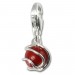Silberdream SilberDream 925 Charm Koralle Kugel rot Armband Anhänger FC250R