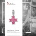 Silberdream SilberDream 925 Charm Kreuz Pink Armband Anhänger FC204P