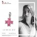 Silberdream SilberDream 925 Charm Kreuz Pink Armband Anhänger FC204P
