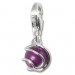 Silberdream SilberDream 925 Charm lavendel Kugel Armband Anhänger FC250P
