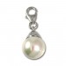 Silberdream SilberDream 925 Charm Perle weiß Armband Anhänger FC211W