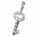 Silberdream SilberDream 925 Charm Schlüssel weiß Armband Anhänger FC241W