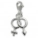 Silberdream SilberDream 925 Silber Charm Anhänger Mann & Frau FC3126