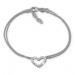 Silberdream SilberDream Armband Herz Zirkonia weiß 17cm - 19cm 925er Silber Damen SDA2597J