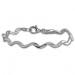 Silberdream SilberDream Armband Welle matt/glänzend 925 Sterling Silber 18,5cm SDA448J